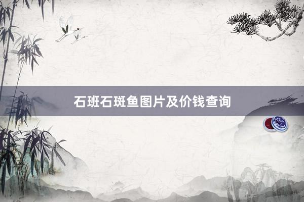 石班石斑鱼图片及价钱查询